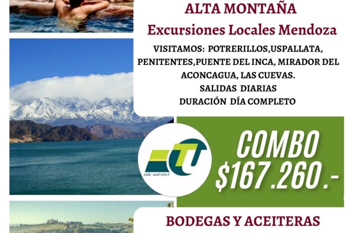 Parque Termal Cacheuta + Alta Montaña + Bodegas y Aceiteras